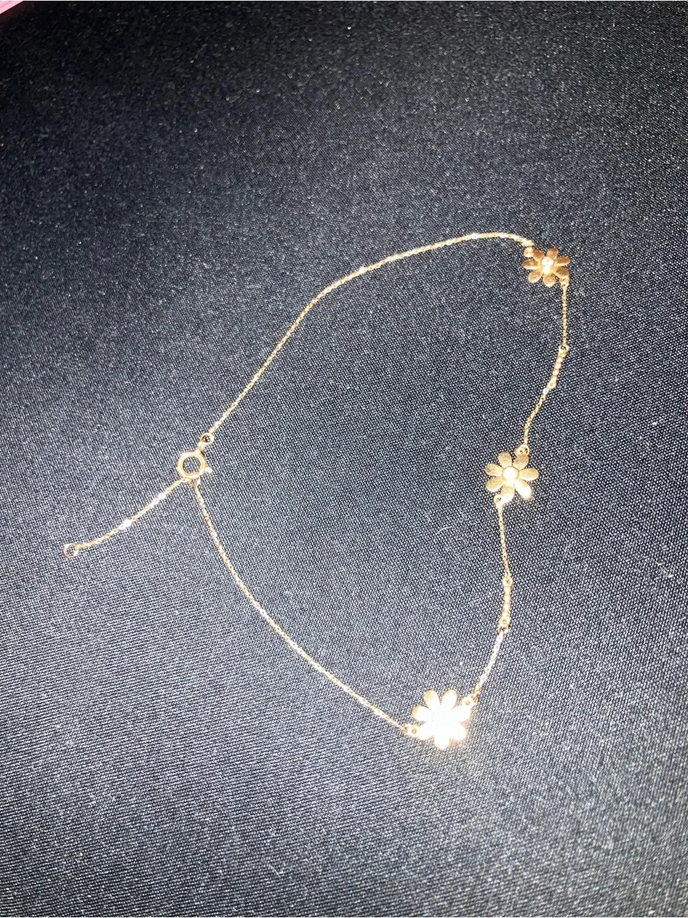 10K Gold Flower Anklet
